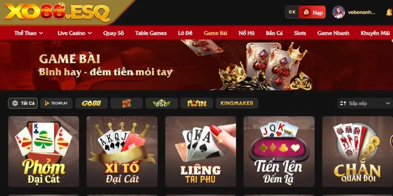 Khám phá thế giới giải trí đa dạng tại game bài Xo88