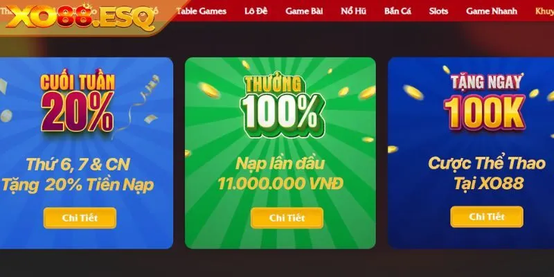 Khuyến mãi khi nạp casino XO88 online đẳng cấp